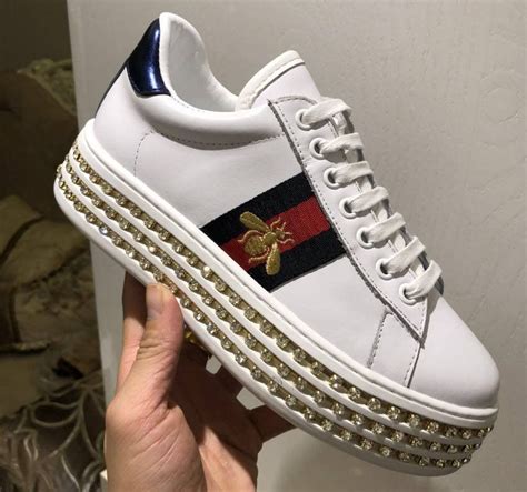 gucci sneakers with crystals|gucci platform sneakers with crystals.